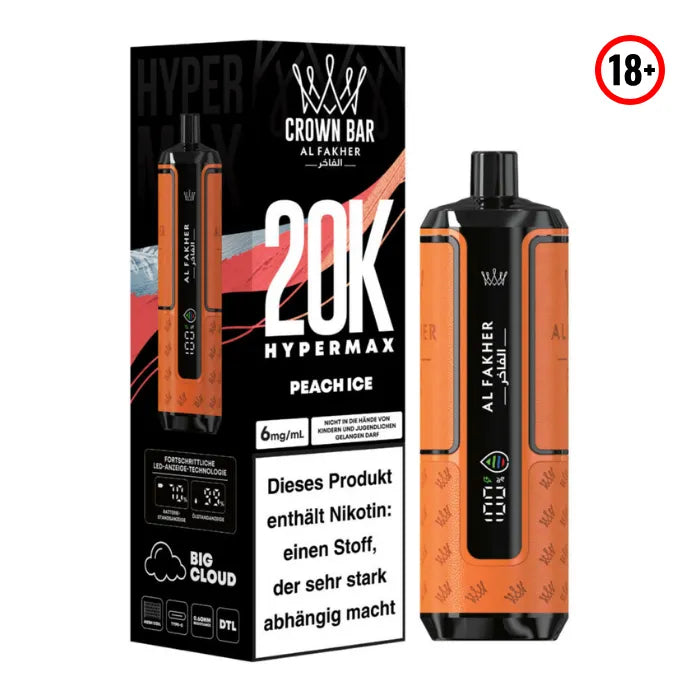 Al Fakher Big Puff Hypermax 20k Peach Ice
